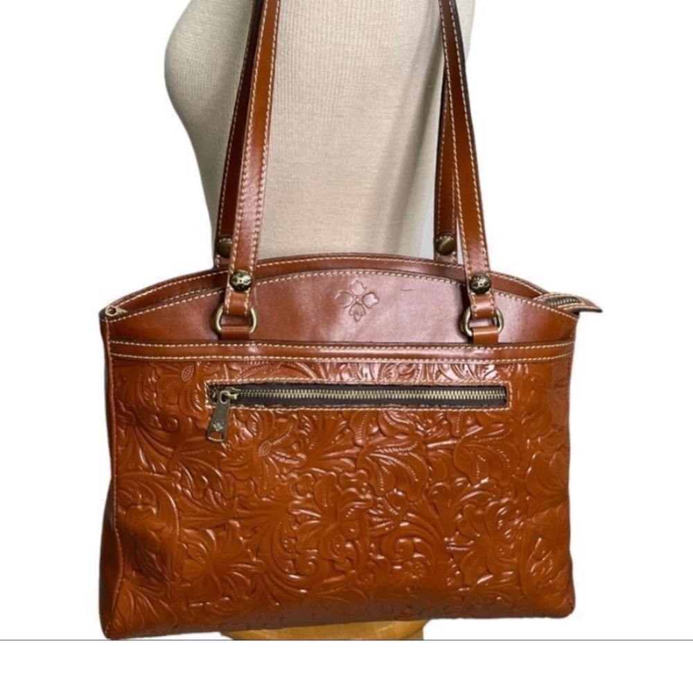 Patricia Nash tooled leather tote purse bag